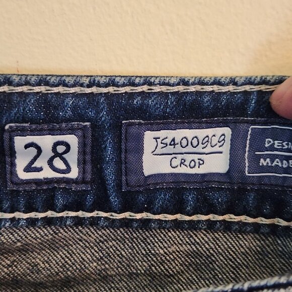 Miss Me JS4009C9 Crop Rhinestone Embellished Detail Jeans Size 28 - Picture 9 of 9